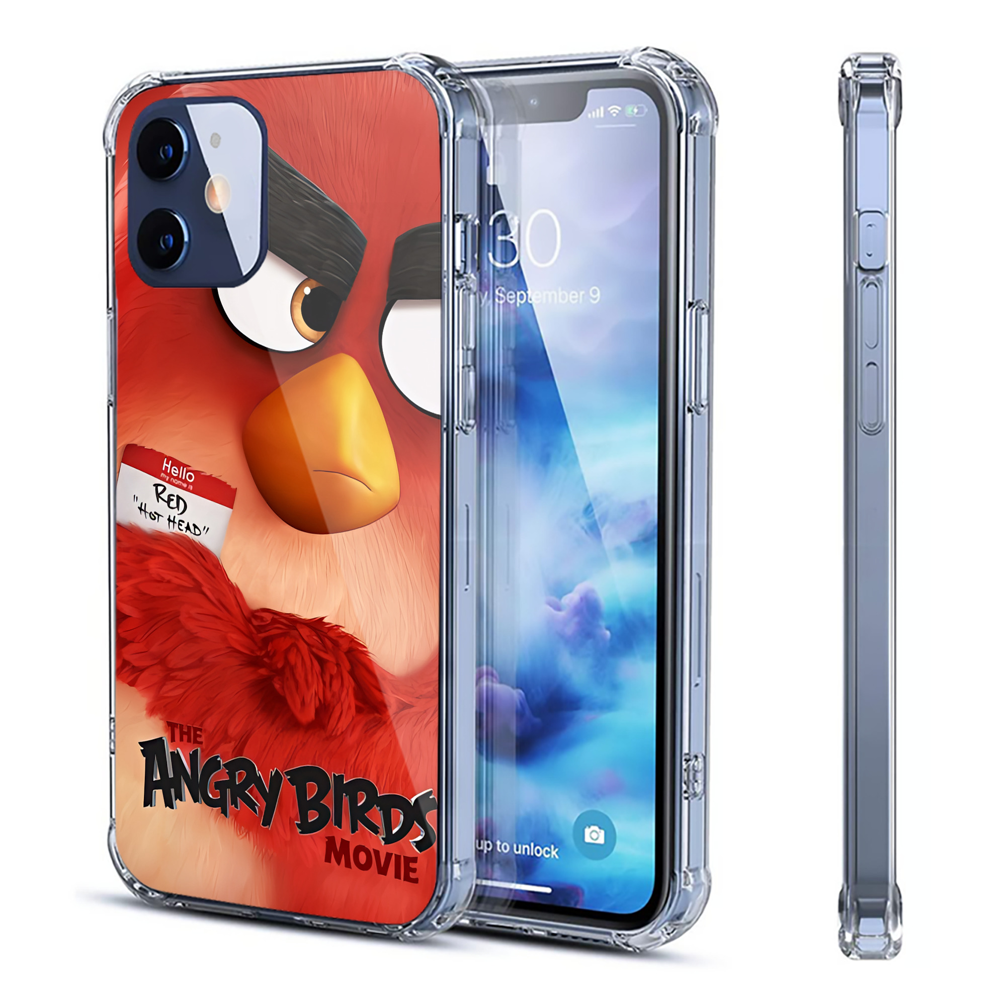 （画像用） Angry Birds アングリーバード 【iPhone 12シリーズ対応】透明スマホケース（クリアソフトケース）